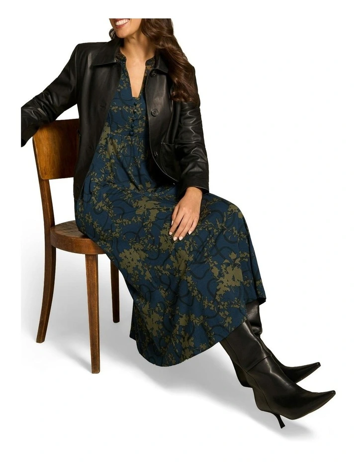 Jersey Swing Dress in Tonal Botanic Print image 3