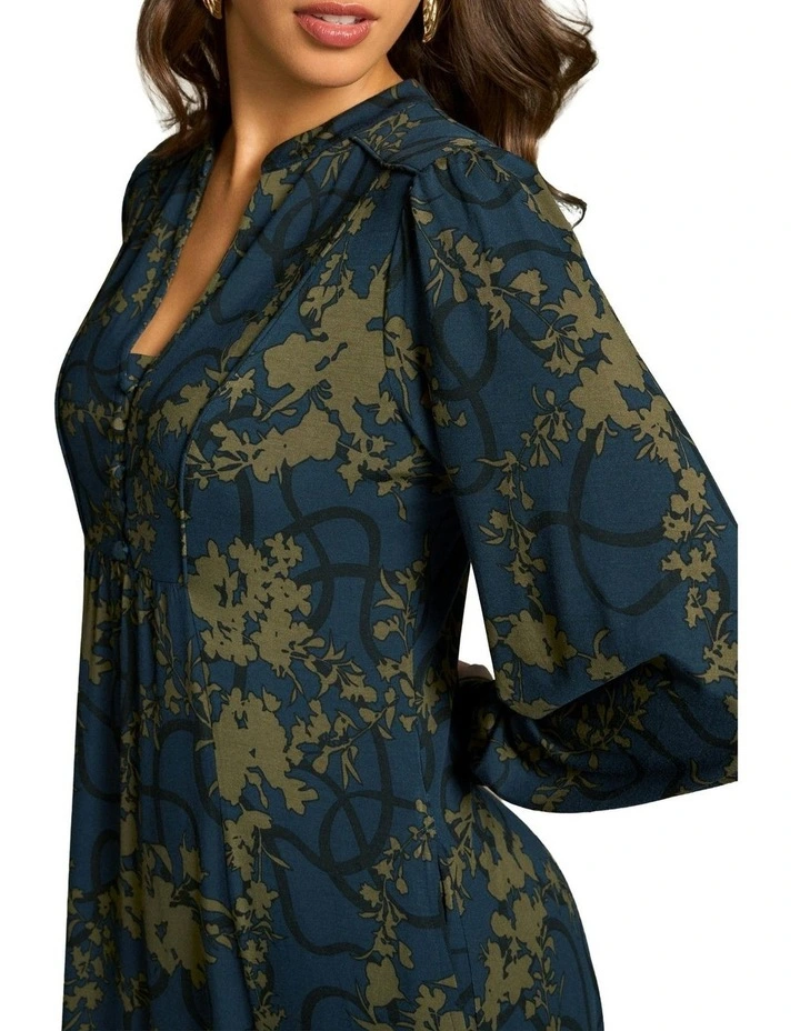 Jersey Swing Dress in Tonal Botanic Print image 5