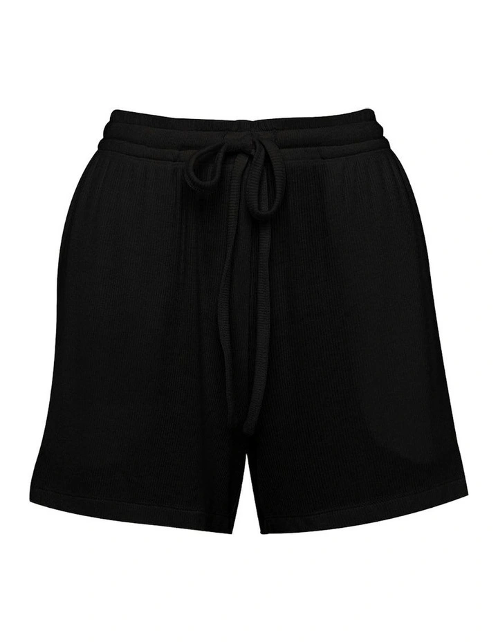 Adelaide Ribbed Shorts in Black image 5