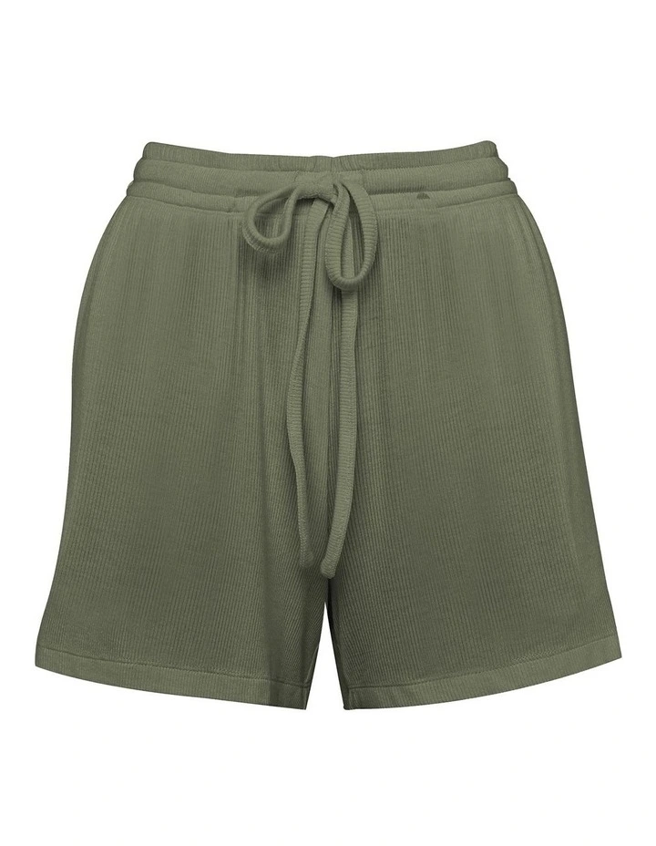 Adelaide Ribbed Shorts in Olive image 6