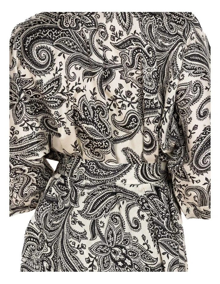 Annie Cotton Sateen Robe in Cream image 5