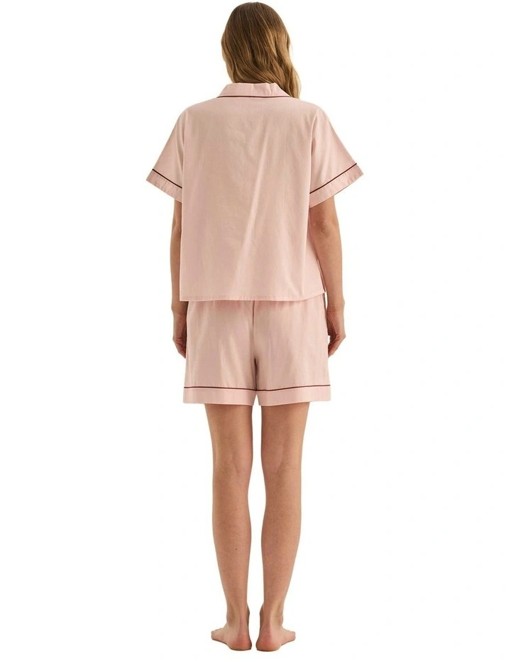 Ariana Pink Double Piping Short Set in Pink image 2