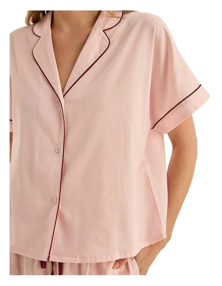 Ariana Pink Double Piping Short Set in Pink image 5
