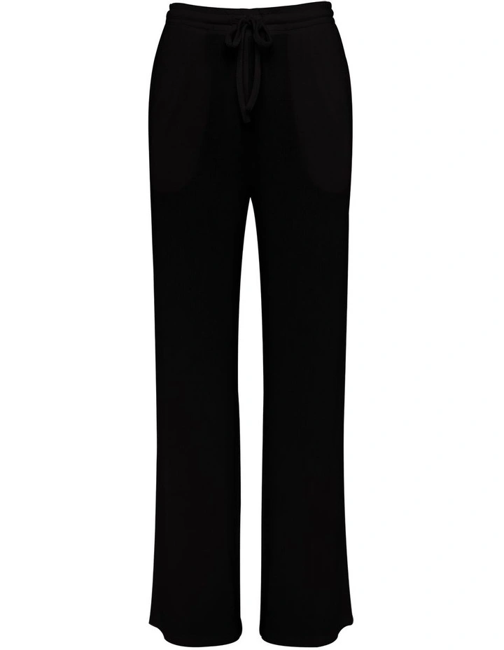 Athens Ribbed Long Pants in Black image 5