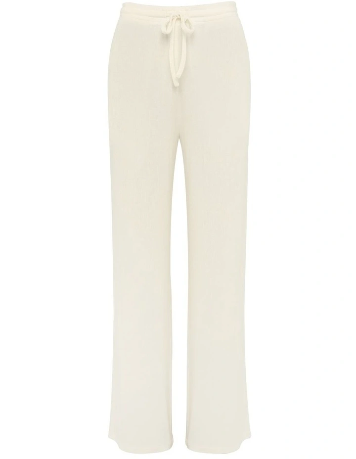 Athens Ribbed Long Pants in Ecru image 7