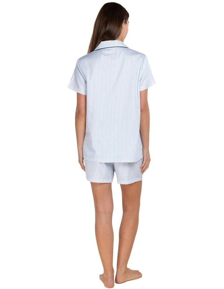 Camilla Cotton Short Pyjama Set in Blue image 2