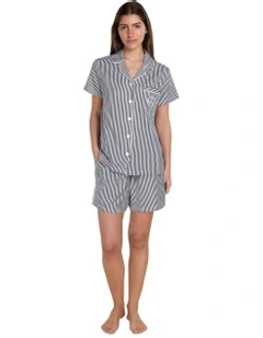 Camilla Cotton Short Pyjama Set in Two Tone