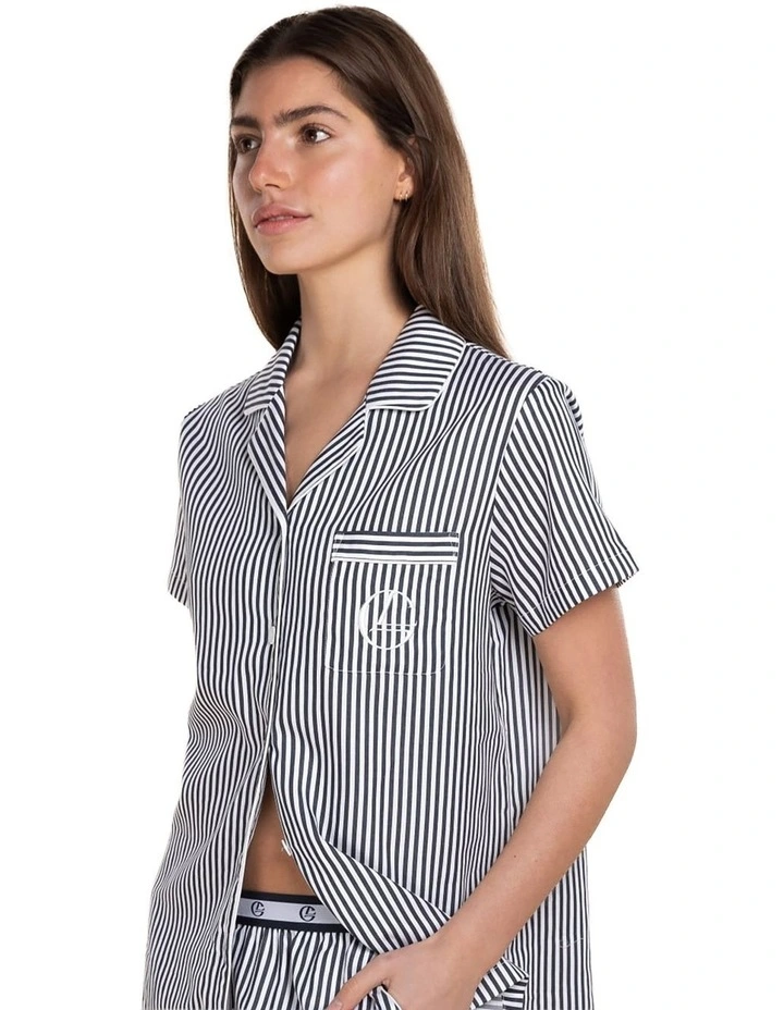 Camilla Cotton Short Pyjama Set in Two Tone image 4