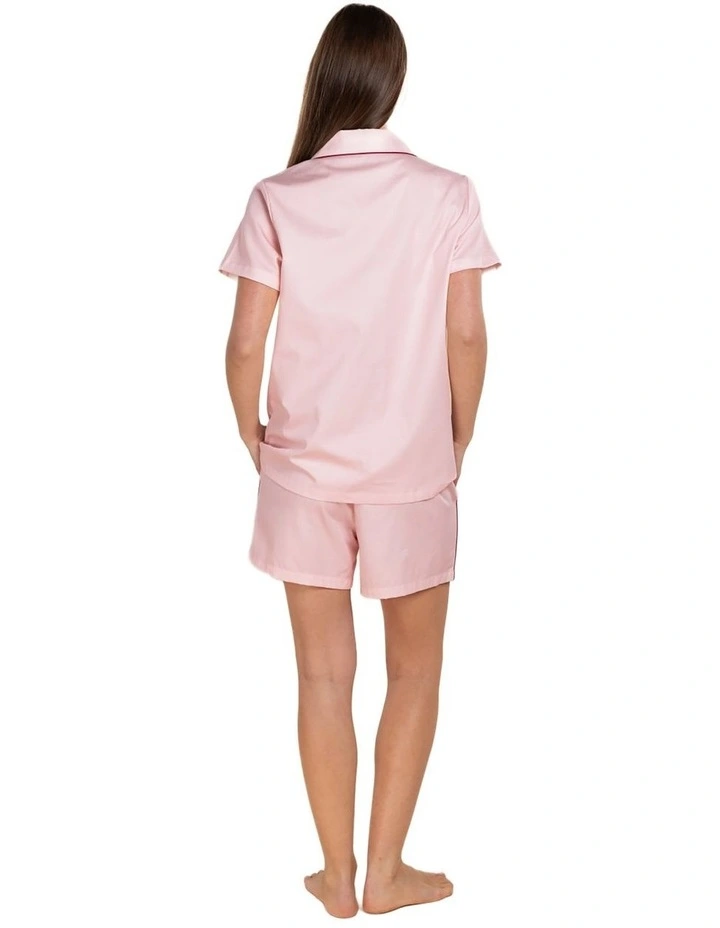 Camilla Cotton Short Pyjama Set in Pink image 2