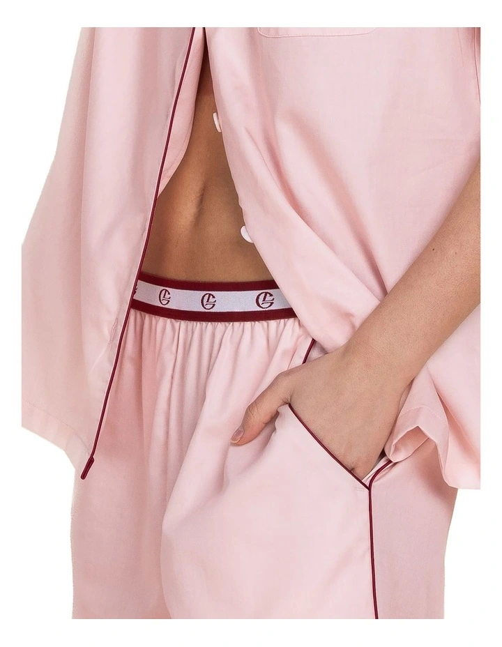 Camilla Cotton Short Pyjama Set in Pink image 5
