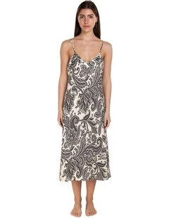 Caroline Cotton Sateen Chemise in Cream