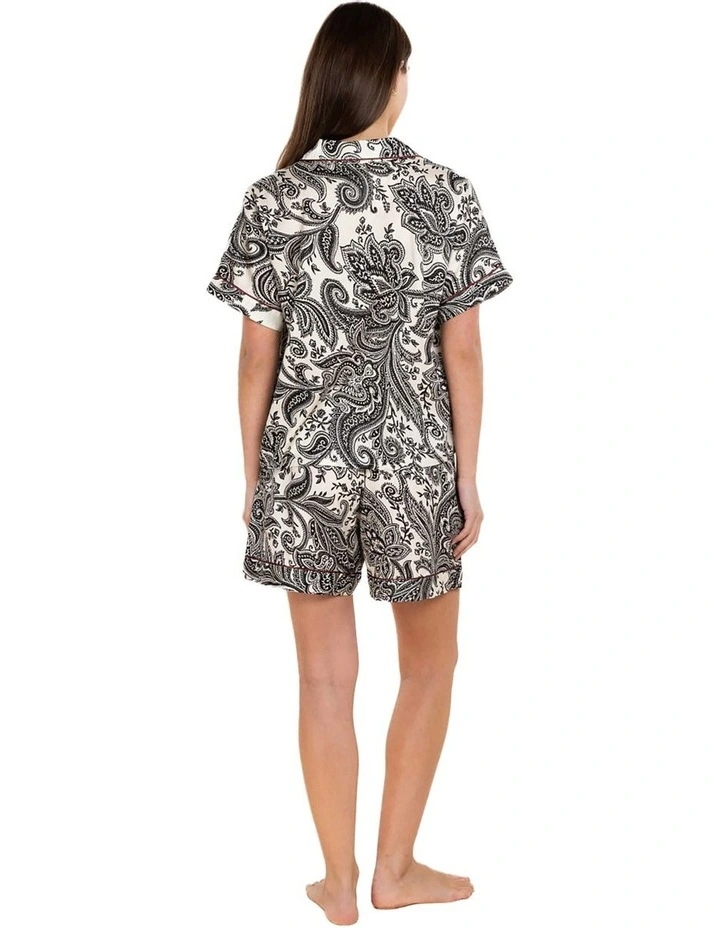 Daphne Cotton Sateen Short Pyjama Set in Cream image 2