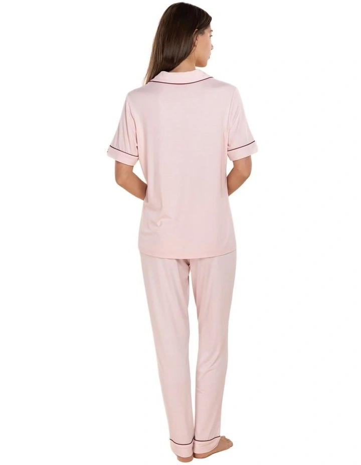 Jenna Bamboo Long PJ Set in Pink image 2