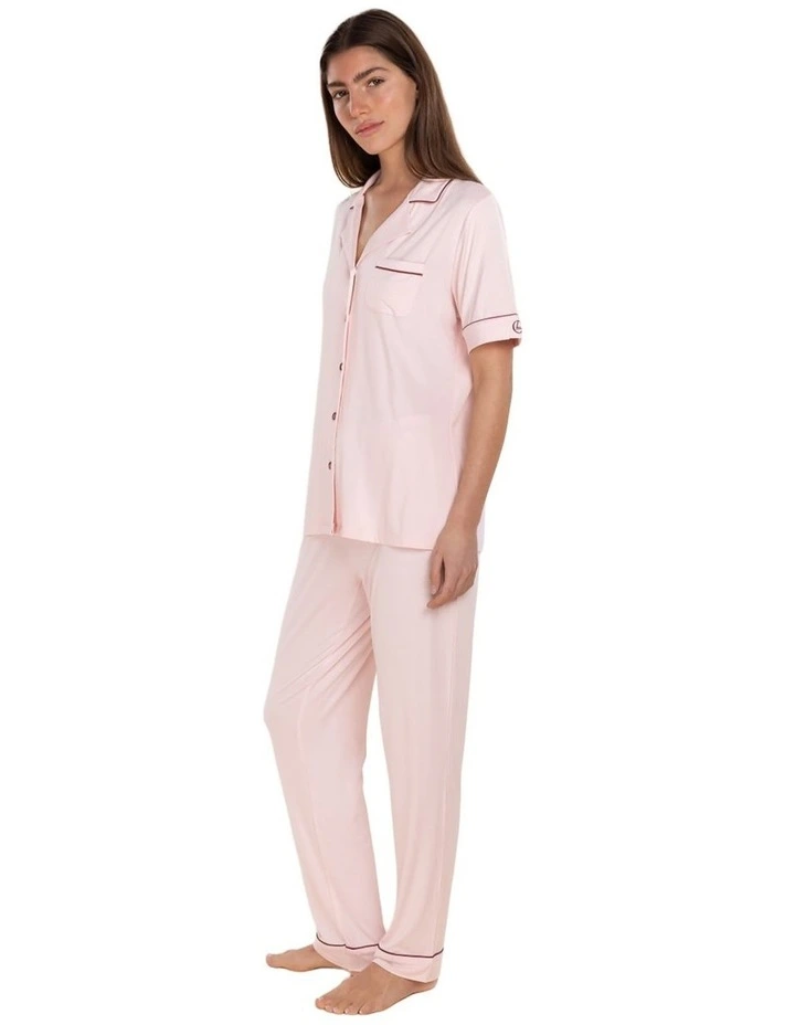Jenna Bamboo Long PJ Set in Pink image 3
