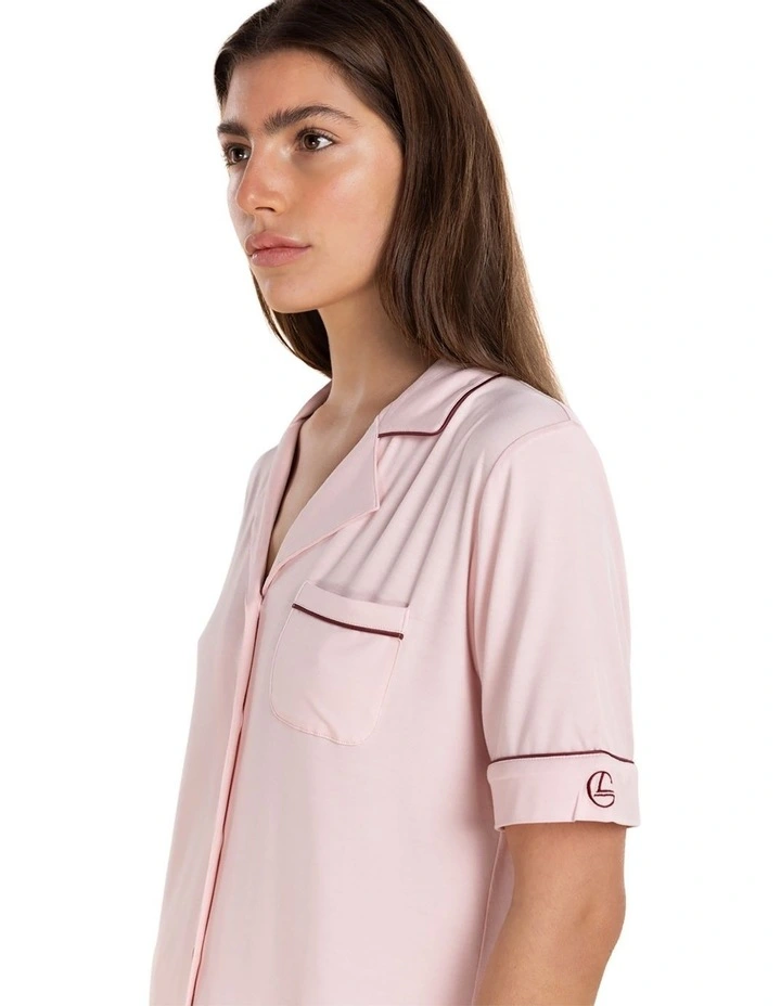 Jenna Bamboo Long PJ Set in Pink image 4