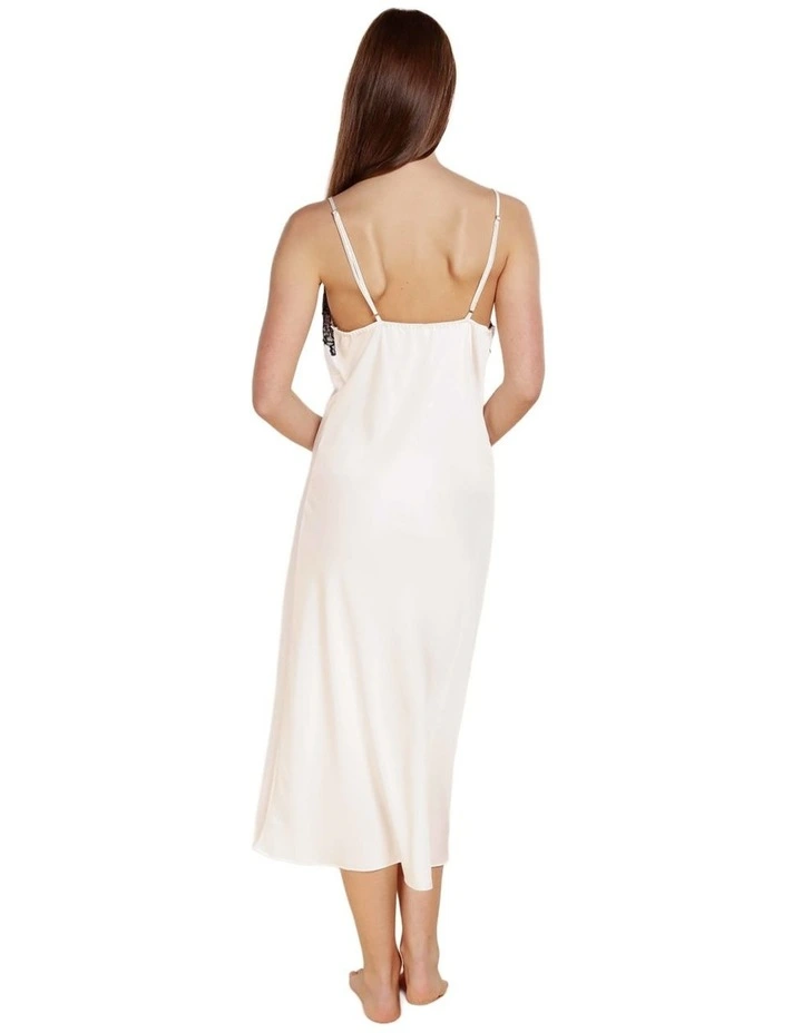 Magnolia Silky Satin Long Gown in Ivory image 2