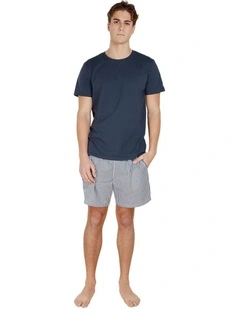 Noah Cotton Short Pyjama Set in Two Tone