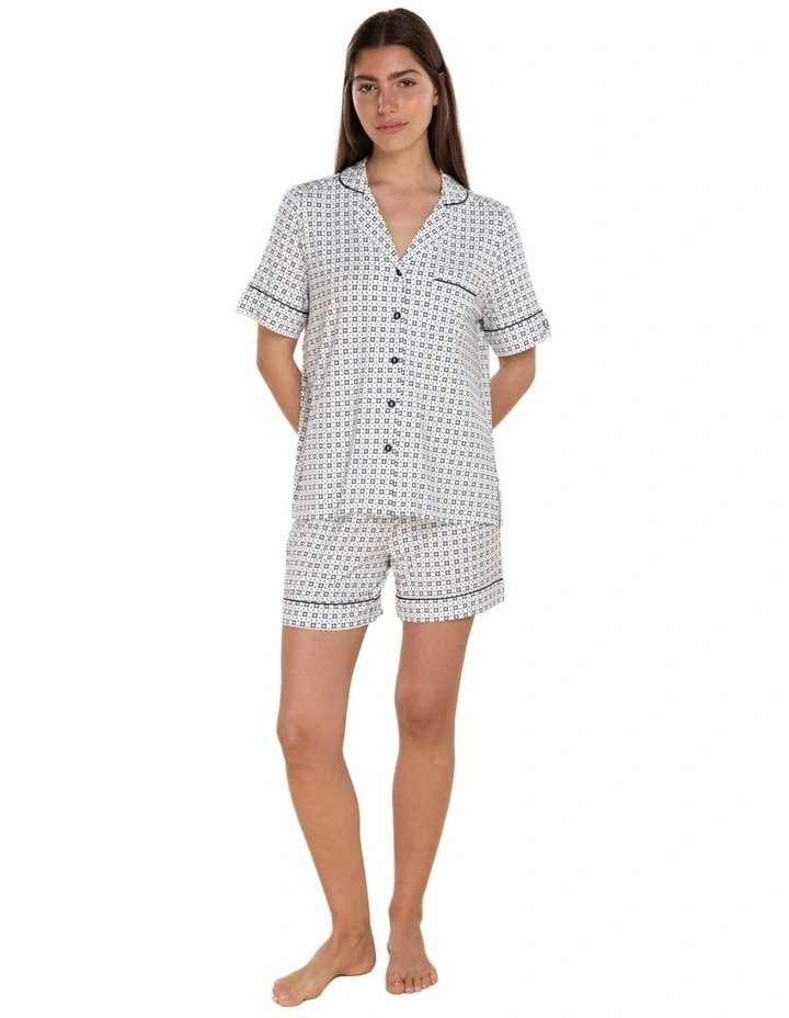 Penelope Bamboo Short Set in Navy image 1