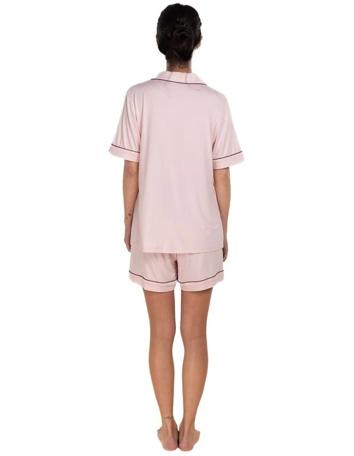 Sadie Bamboo Short Pyjama Set in Pink image 2