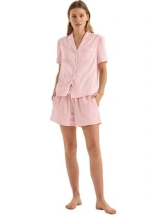 Sonia Satin Short Pyjama Set in Pink
