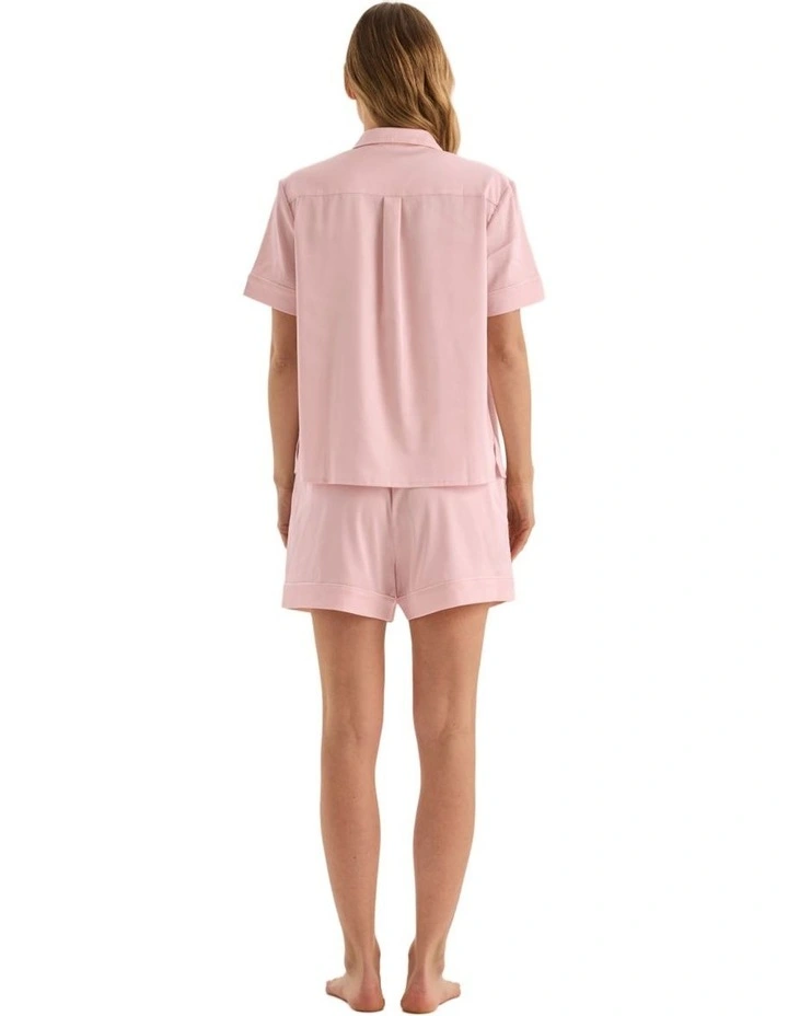 Sonia Satin Short Pyjama Set in Pink image 2