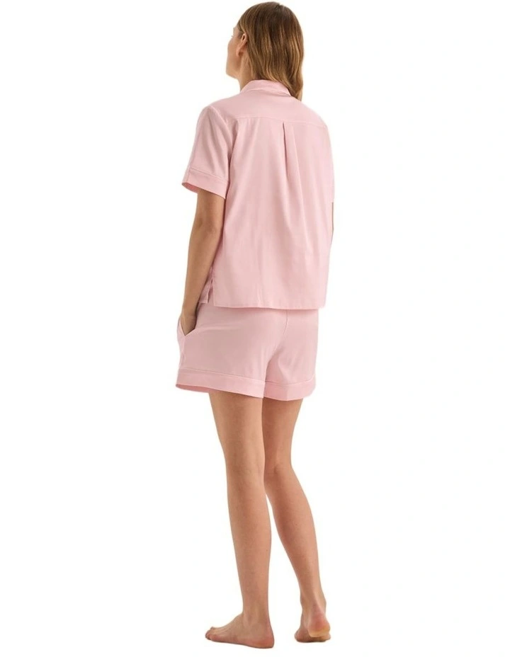 Sonia Satin Short Pyjama Set in Pink image 3
