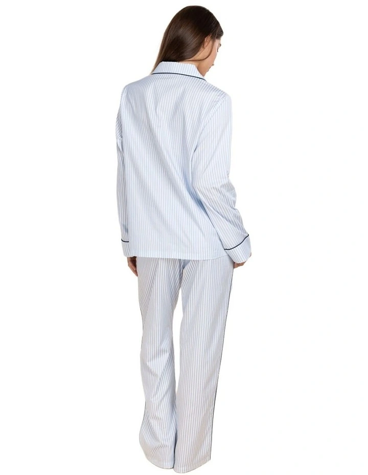 Susanna Cotton Long Pyjama Set in Blue image 2