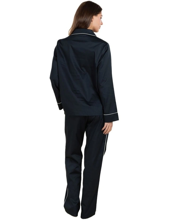 Susanna Cotton Long Pyjama Set in Navy image 2