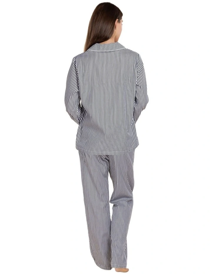 Susanna Cotton Long Pyjama Set in Two Tone image 2