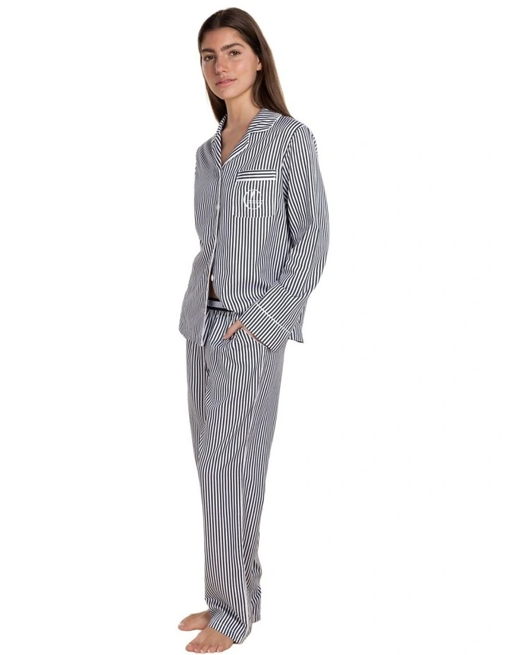 Susanna Cotton Long Pyjama Set in Two Tone image 3