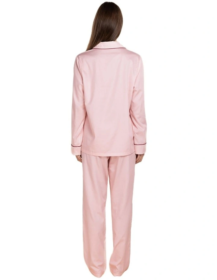 Susanna Cotton Long Pyjama Set in Pink image 2