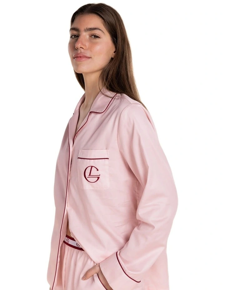 Susanna Cotton Long Pyjama Set in Pink image 4