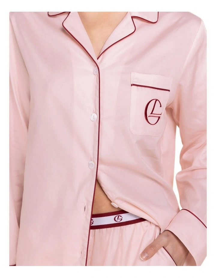 Susanna Cotton Long Pyjama Set in Pink image 5