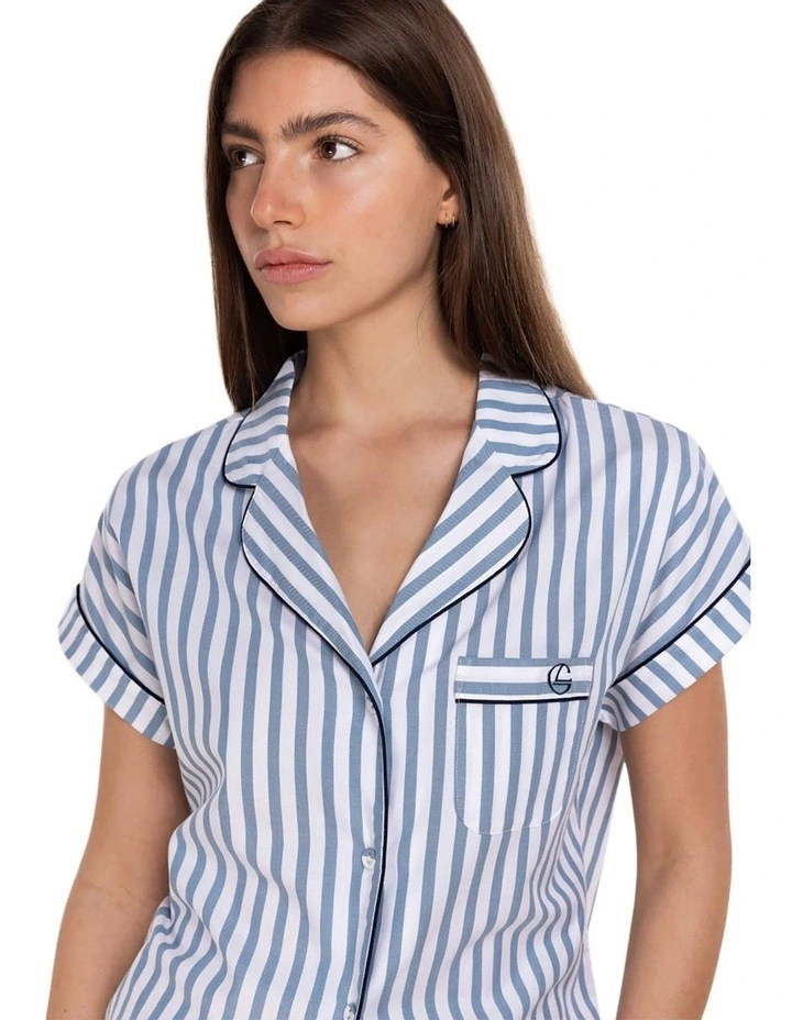 Winona Cotton Long Pyjama Set in Blue image 5