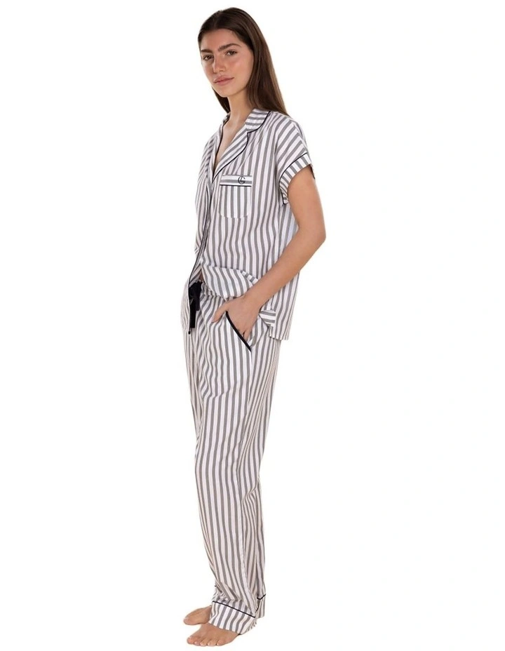 Winona Cotton Long Pyjama Set in Two Tone image 3
