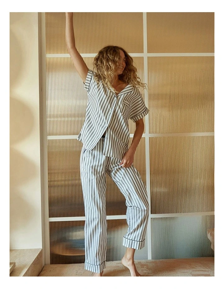 Winona Cotton Long Pyjama Set in Two Tone image 6