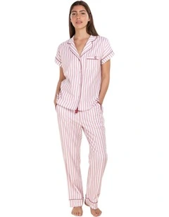 Winona Cotton Long Pyjama Set in Two Tone