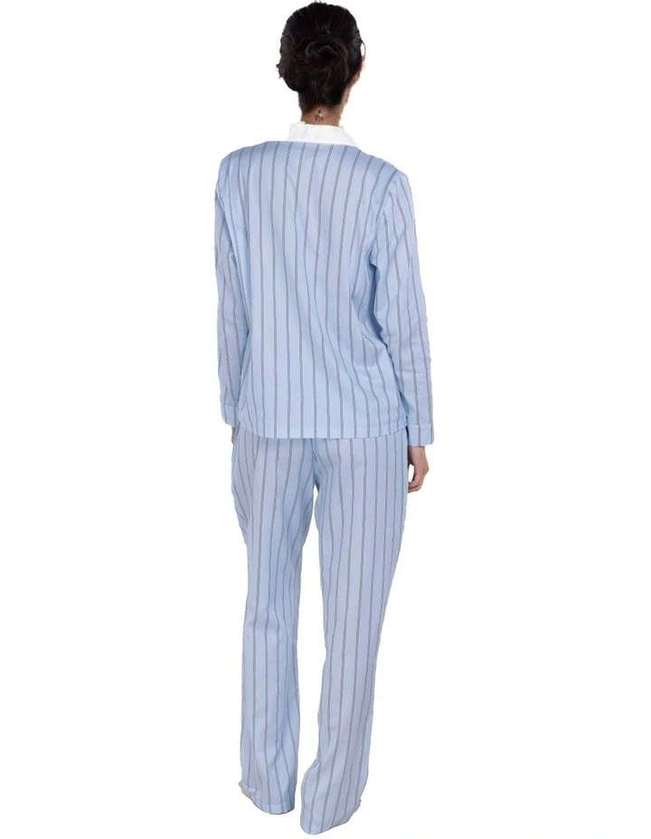 Belinda Cotton Long Pyjama Set in Blue image 2