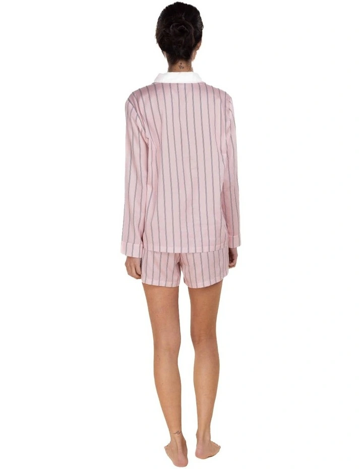 Birdie Long Sleeve Short Pyjama Set in Pink image 2