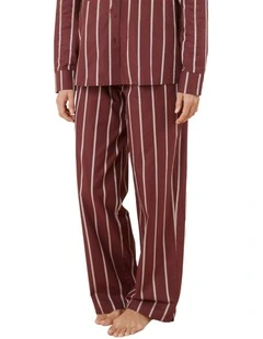 Chloe Cotton Pyjama Pants in Burgundy