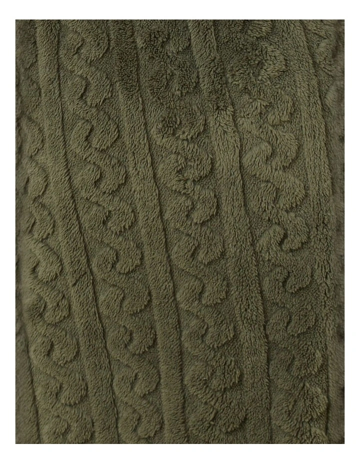 Gabriella Plush Long Robe in Olive image 7