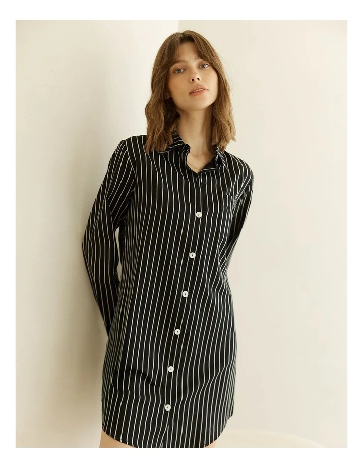Lolita Stripe Night Shirt in Black image 4