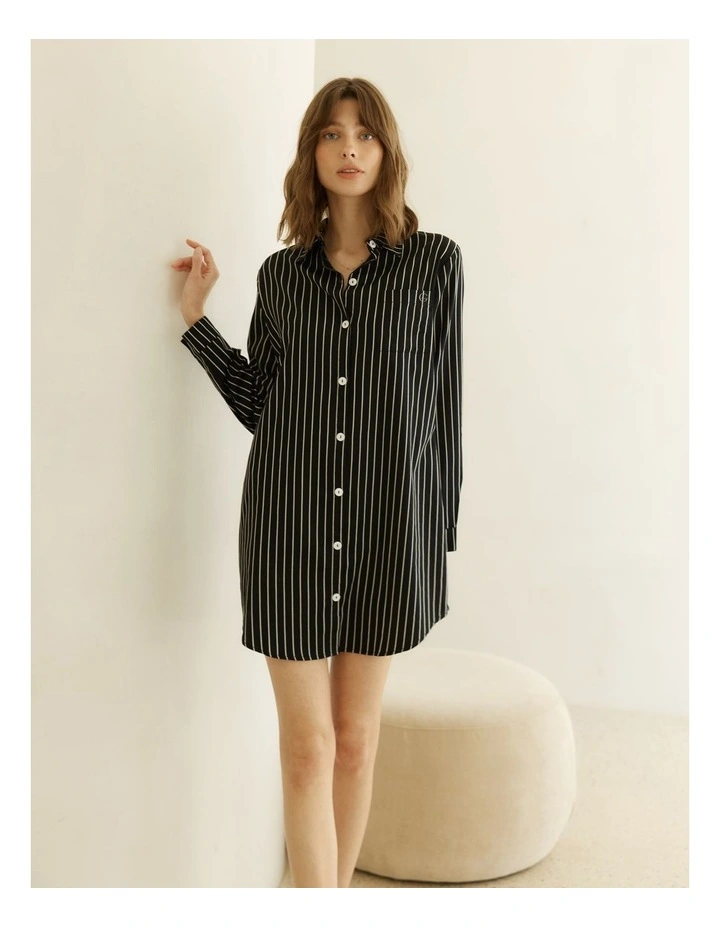Lolita Stripe Night Shirt in Black image 5