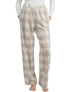 Sarita Buffalo Check Wide Pant in Natural