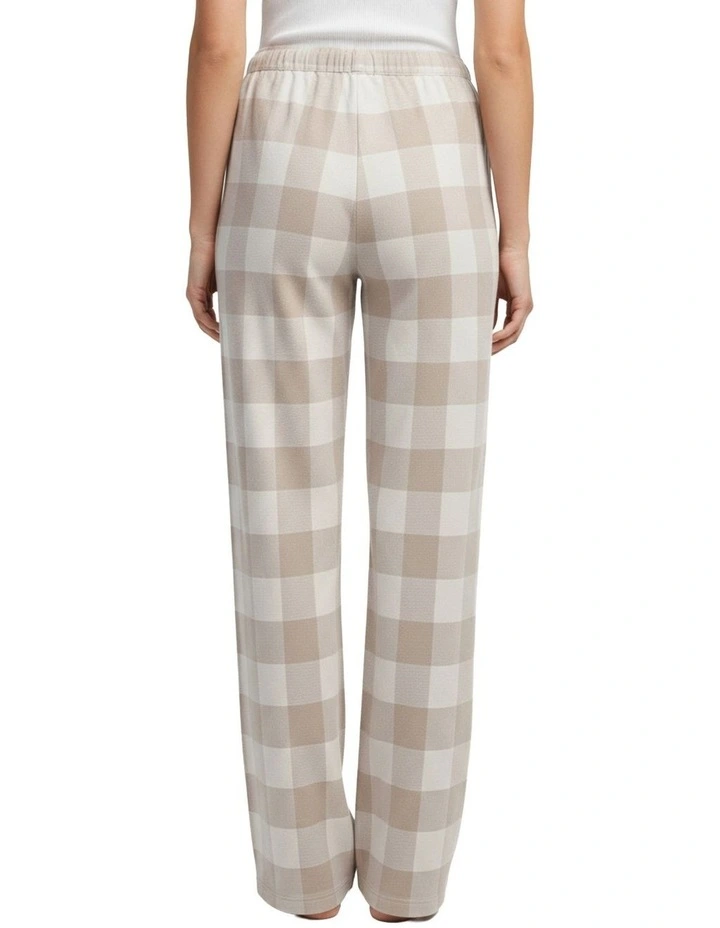 Sarita Buffalo Check Wide Pant in Natural image 2