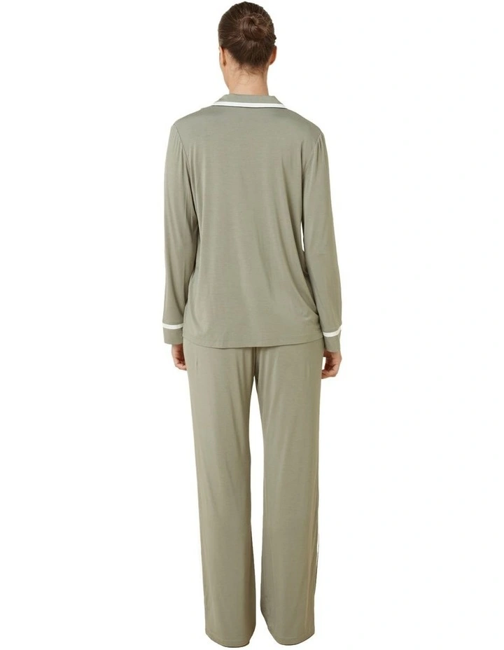 Grace Bamboo PJ Set in Green image 2