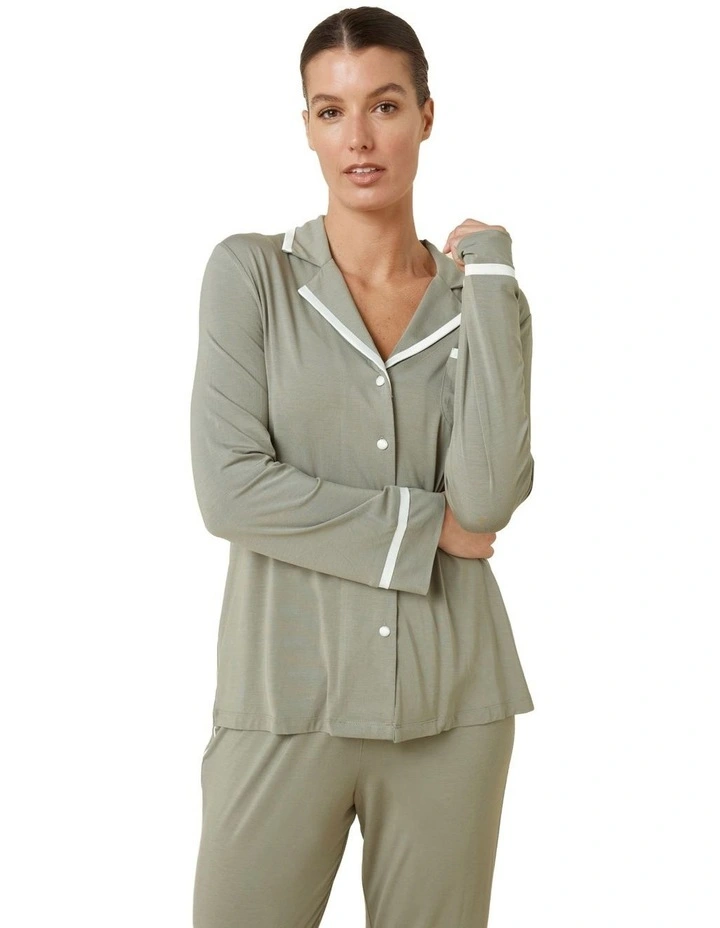 Grace Bamboo PJ Set in Green image 4