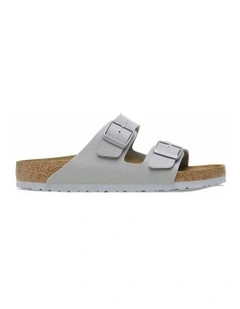 Regular Arizona Saffiano Sandals in Stone Coin