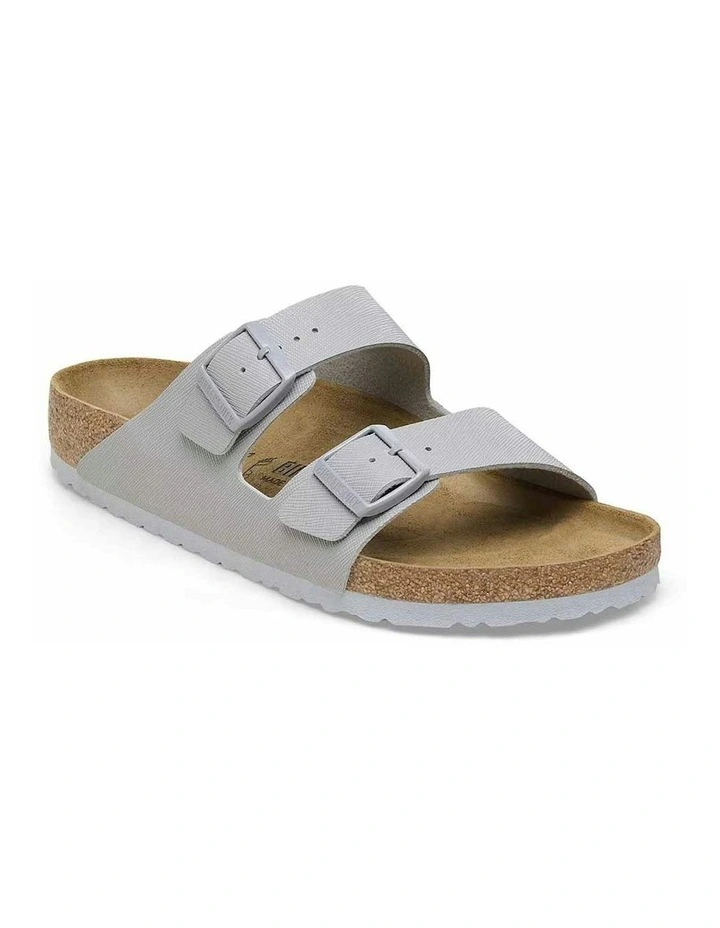 Regular Arizona Saffiano Sandals in Stone Coin image 2