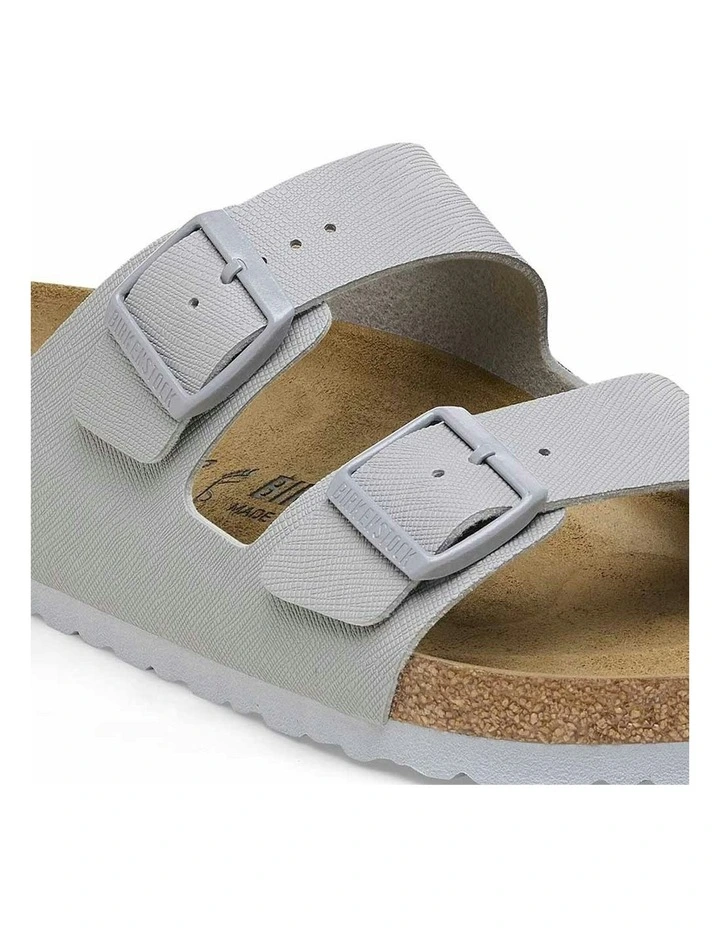 Regular Arizona Saffiano Sandals in Stone Coin image 6